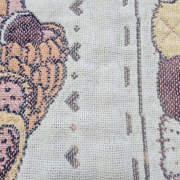 VTG Priscilla Hillman Teddy Bear Woven Tapestry Throw Blanket Nursery *READ* - Picture 4 of 8